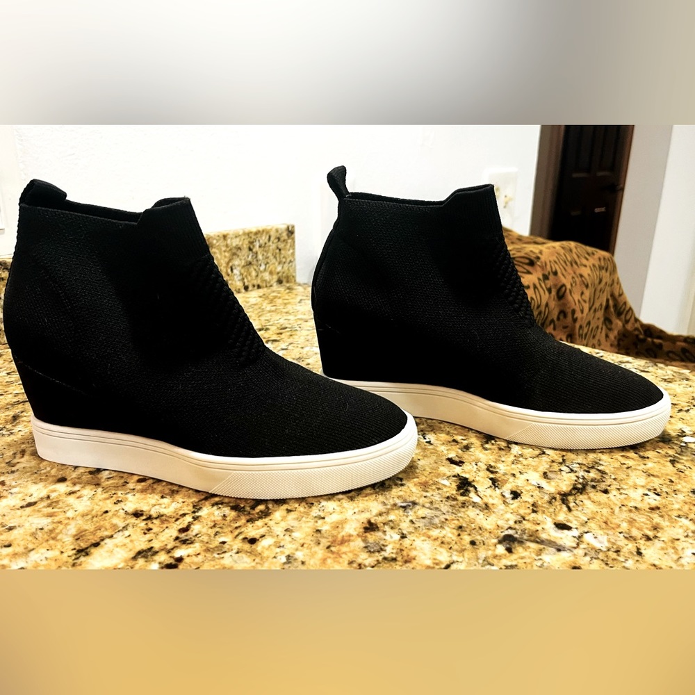 MIA wedge fabric booties. Size 6.5.